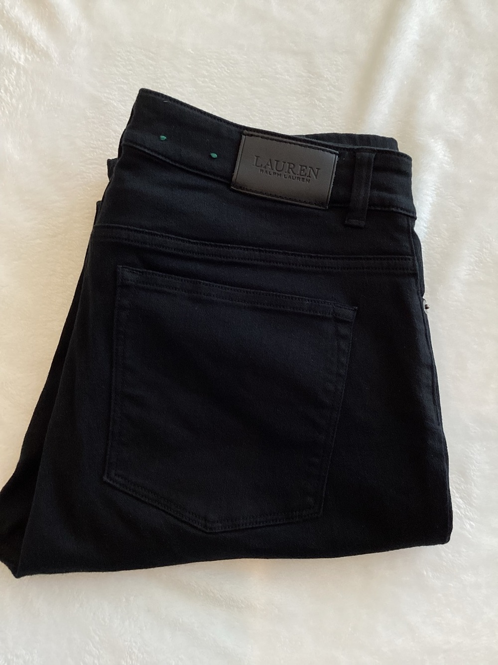 Ralph Lauren High Rise Straight Leg Jean Size 12 Black Denim - Picture 2 of 12